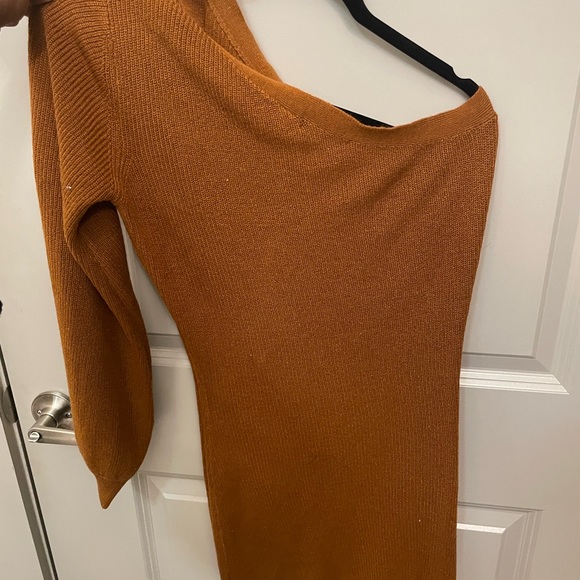 Mini crop one shoulder knit dress - Picture 3 of 3